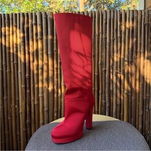 GUCCI knee high pull up boots